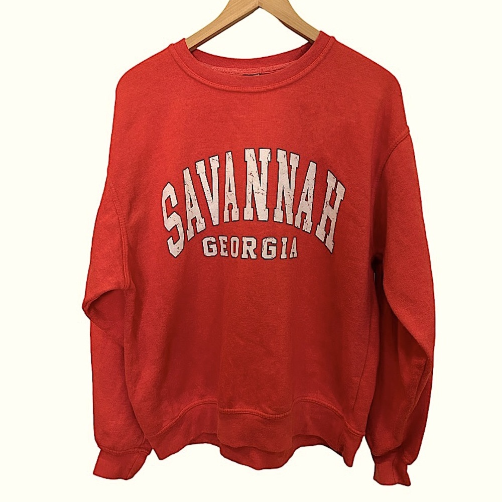 Savannah Georgia Vintage 90s Crewneck Sweatshirt Oversized Medium
